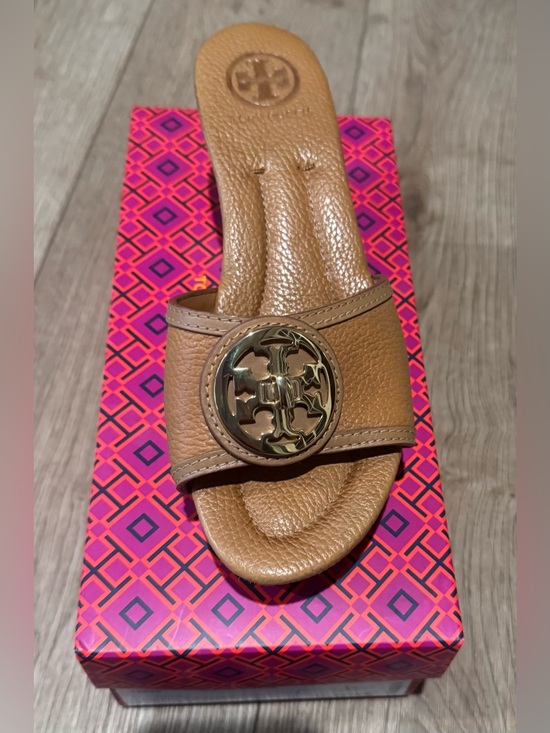 Tory Burch Selma mid wedge Slide Sandals